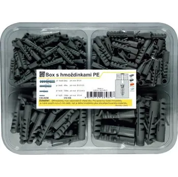Hmoždinka Box hmoždinek s křidélky PE, 310 ks