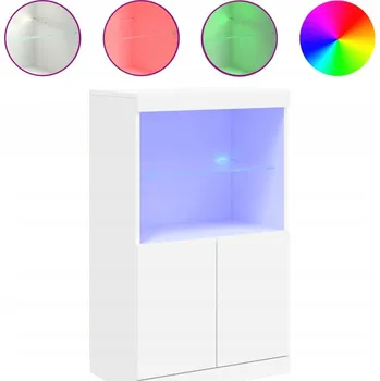 Komoda Bílá komoda s RGB LED osvětlením 60,5 x 37 x 100 cm