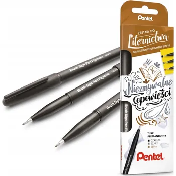 Sada fixů PENTEL na lettering, 3 ks