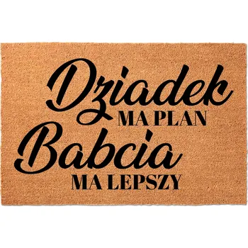 Rohožka KOKOSOVÁ VSTUPNÍ ROHOŽKA DÁREK DEN PRARODIČŮ DĚDEK MÁ PLÁN