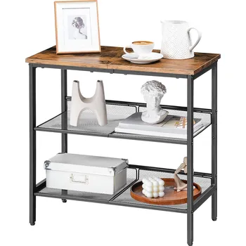 Konferenční stolek Odkládací stolek Vasagle Fioras 60 cm černý/hnědý