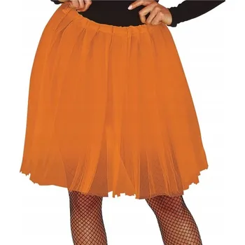 Dámská sukně TYLOVÁ TUTU SUKNĚ ORANŽOVÁ 60 CM PÁRTY 80. a 90. LÉTA KARNEVAL