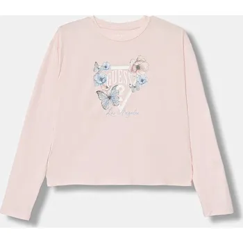 Dívčí tričko Dětské tričko s dlouhým rukávem Guess J6RI33.K6YW4.PPY2 růžová 03X, vel. 158-166