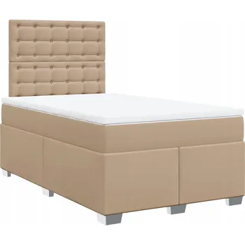 Postel Kontinentální postel s čelem, cappuccino, 190 x 120 x 140,5/150,5 cm