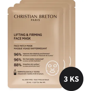 Pleťová maska Christian Breton Liftingové kolagenové masky pro okamžité zpevnění pleti 3x Lifting & Firming Face Masks