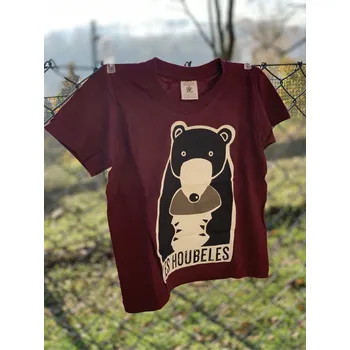 Chlapecké tričko Dětské tričko "Medvěd" Barva: vínová, Velikost: 5-6 let/110-116 cm