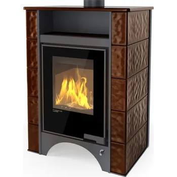 Krbová kamna Hs Flamingo Kachlová kamna AQUAFLAM VARIO ® PERU 11/7kW, kachle hnědá