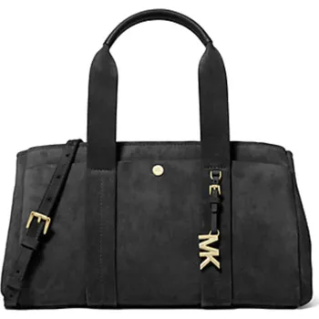 Kabelka Michael Kors Romee kožená semišová kabelka sm černá