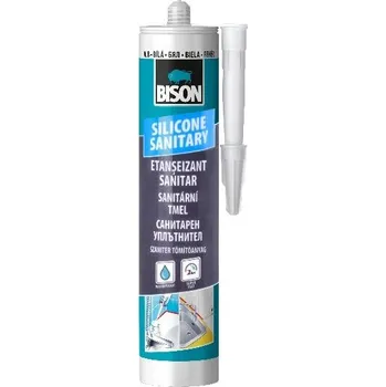 stavební silikon BISON silikonový tmel SANITÁRNÍ SILIKON BÍLÝ 280 ml