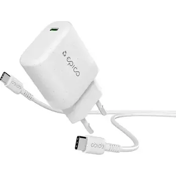Epico Resolve GaN USB-C nabíječka 30W (+ kabel) bílá (9915101100183)
