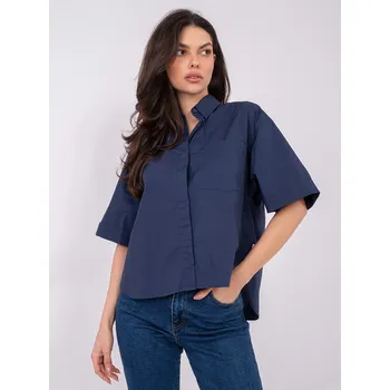 Dámská halenka Halenka D70089M11339A tmavě modrá XS