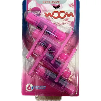 WC čistič wOOm WC závěska 4x50g barvící - Flowers