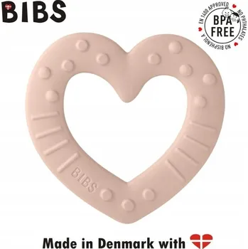 BIBS BABY BITIE HEART BLUSH kousátko pro miminko ve tvaru srdce