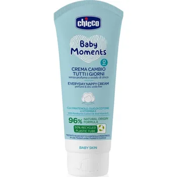 Chicco Baby Moments Everyday Nappy Cream krém na každodenní péči o zadeček bez parfemace 100 ml