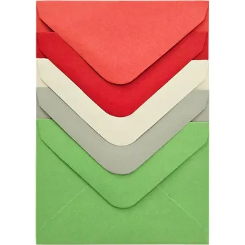 Obálka OBÁLKA 70X100MM SMOOTH ČERVENÁ A ZELEŇ K. 110G/M2 OP-10 KS