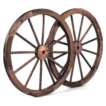 Zahradní dekorace Dřevěná zahradní dekorace GT4079, 2 kusy, hnědá - A COSTWAY