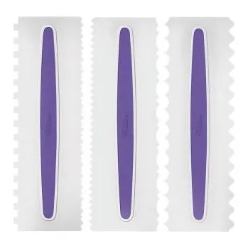 3 ks Icing Comb cukrářské stěrky 22,8 x 7,6 cm - Wilton