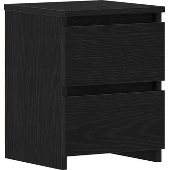 Noční stolek Černý noční stolek 30 x 30 x 40 cm z dřevotřísky