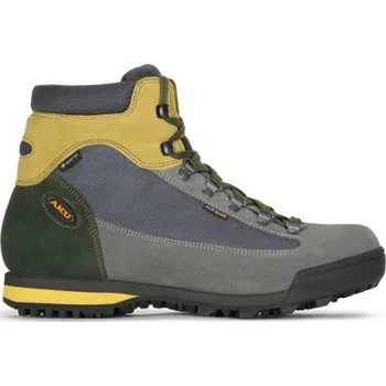 Pánská treková obuv AKU Slope Original GTX - pánská kožená - šedá/žlutá Velikost: 42