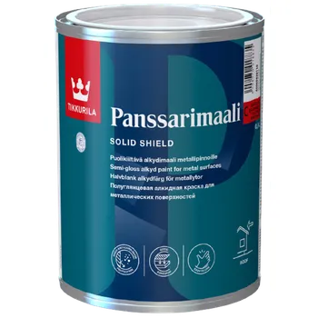 barva na zeď Tikkurila Pololesklá alkydová barva Panssarimaali 1 L