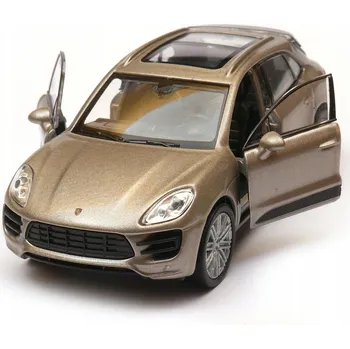 autíčko Kovový model auta Porsche Macan Turbo 1:34 -39 WELLY Nex zlatý