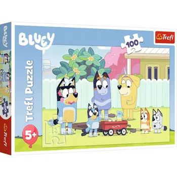 Puzzle Puzzle Veselý svět Bluey - skládačka Trefl, 100 dílků, edukativní, 5+