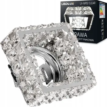 Stropní svítidlo zapuštěné LEDLUX čtvercové stříbrné GU10