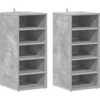 Botník Skříňka na boty 31,5 x 35 x 70 cm, barva šedá betonu, 5 přihrádek