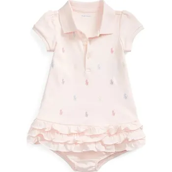 Dámská móda Dětské bavlněné šaty Polo Ralph Lauren 310676237003 růžová 03X, vel. 85-90
