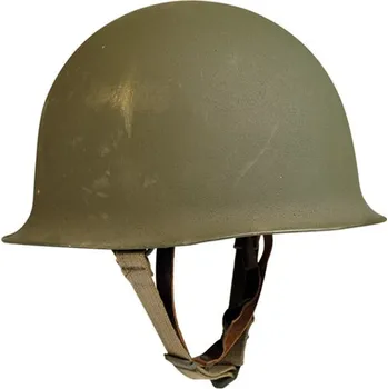 Cyklistická přilba Armáda Francouzská Helma M51 francouzská s vnitřkem ZELENÁ použitá