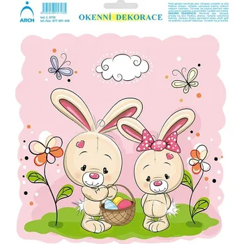 samolepka Velikonoční adhezivní nálepky 20x23cm 5713