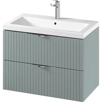 Koupelnový nábytek Cersanit S801-540 -Závěsná koupelnová skříňka s umyvadlem TIRSO 80x45 cm mintová