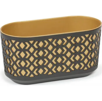 Zahrada Lamela LAMELA, truhlík AZTEK 400 mm, zlatý