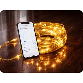 Venkovní osvětlení Smart LED dekorační řetěz 20m, 2.5W, 3000K, IP65 [ML61609]