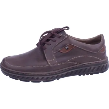 Pánské polobotky EFFE TRE SHOES Boty EFFE TRE 401 hnědé pánské kožené polobotky Velikost: 45