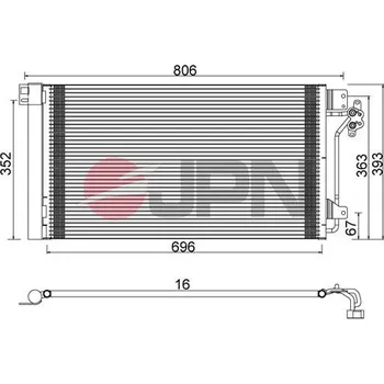 Výparník klimatizace Kondenzátor, klimatizace JPN 60C9143-JPN