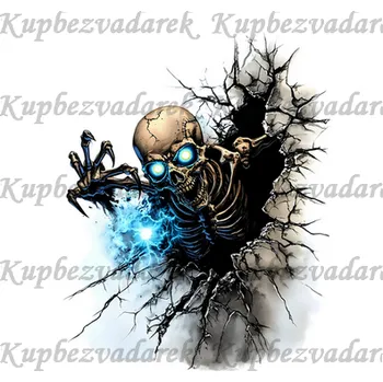 Nažehlovací obrázek na folii - Kostlivec č.4 - 27,5 x 21 cm