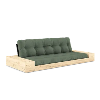 Pohovka KARUP Rozkládací pohovka BASE s postranním úložným prostorem olivově zelená 244 cm