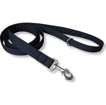 Vodítko pro psa Softshellové vodítko pro střední plemena - ČERNÁ, 20 mm, 1 m, Vypouštěcí karabina 62 mm - pro střední plemena - pochromováno