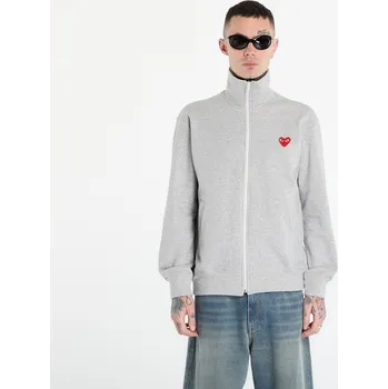 Pánská mikina Mikina Comme des Garçons PLAY Sweatshirt Red Emblem Knit UNISEX Top Grey M