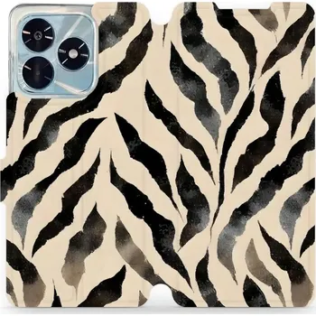 Pouzdro na mobilní telefon Flipové pouzdro Mobiwear - Honor X5c Plus - VA53S Zebří (Knížkové flip pouzdro, obal, kryt na mobil Honor X5c Plus - VA53S Zebří, materiál Umělá kůže + TPU - ochrana 360°, stojánek, silikonová vanička, magnetické zavírání)