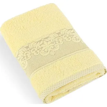 Bellatex Froté ručník a osuška kolekce Orchidea světlá žlutá, rozměr 70x140 cm