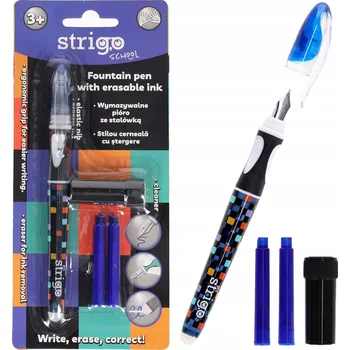 Dětské pero pro výuku psaní, smazatelné s hrotem Strigo Šachy
