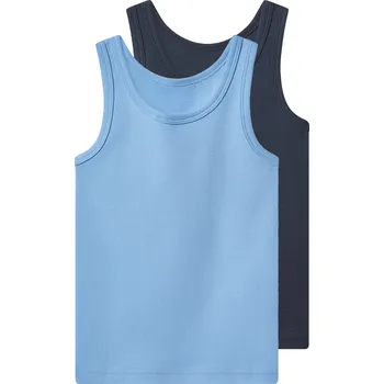 lupilu® Chlapecký nátělník s BIO bavlnou, 2 kusy (navy modrá / světle modrá, 122/128)