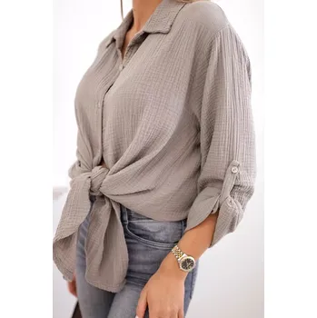 Dámská košile Bavlněná mušelínová košile Plus Size fango UNI