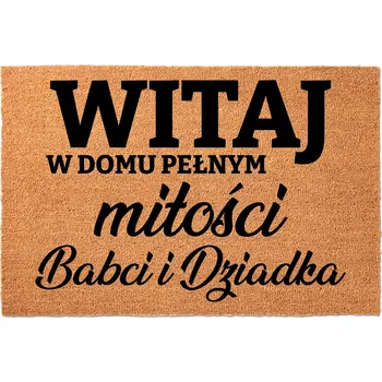 Rohožka KOKOSOVÁ VSTUPNÍ ROHOŽKA DÁREK PRO BABIČKU DĚDEČKA DOMOV PLNÝ LÁSKY