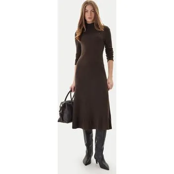 Dámské oblečení Tommy Hilfiger Úpletové šaty WW0WW47303 Hnědá Regular Fit L