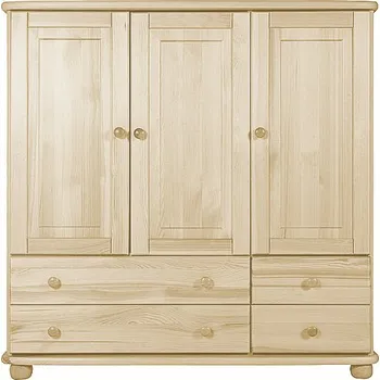 Komoda Nabytek-dreveny.cz Dřevěná komoda MAX 114 borovice masiv 125x125x42 cm Barevné provedení: Přírodní lakovaná