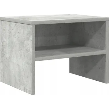 Noční stolek Noční stolek šedý beton, 40 x 30 x 30 cm s otevřenou policí