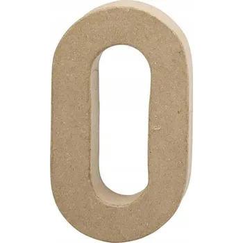 Obraz ČÍSLICE 0 Z PAPÍRU-MACHE H: 20,5 CM